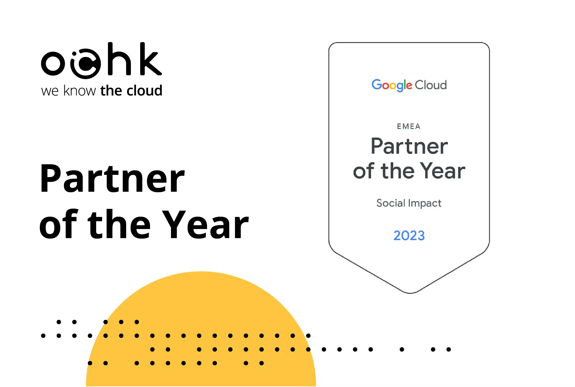 OChK wins 2023 Google Cloud Social Impact Partner of the Year Award EMEA