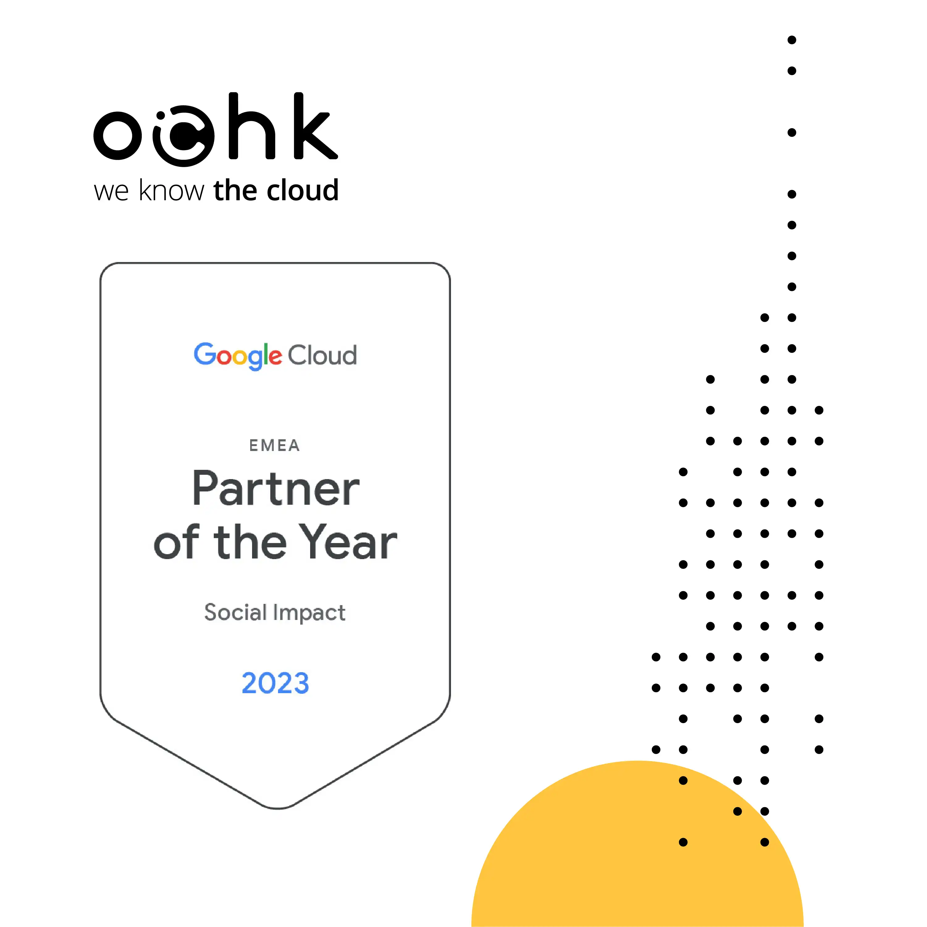 OChK wins 2023 Google Cloud Social Impact Partner of the Year Award EMEA