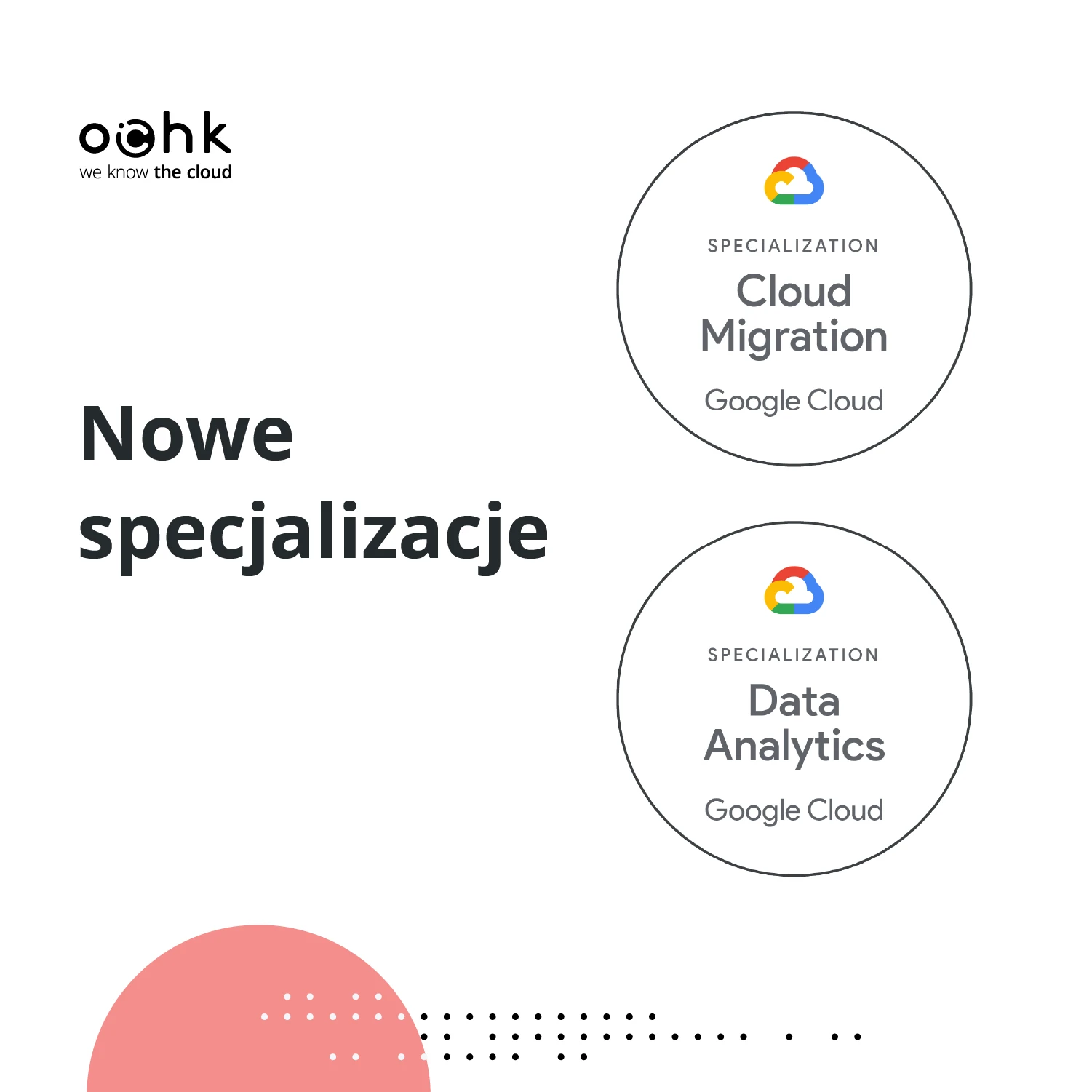 Nowe specjalizacje OChK w Google Cloud: Cloud Migration i Data Analytics