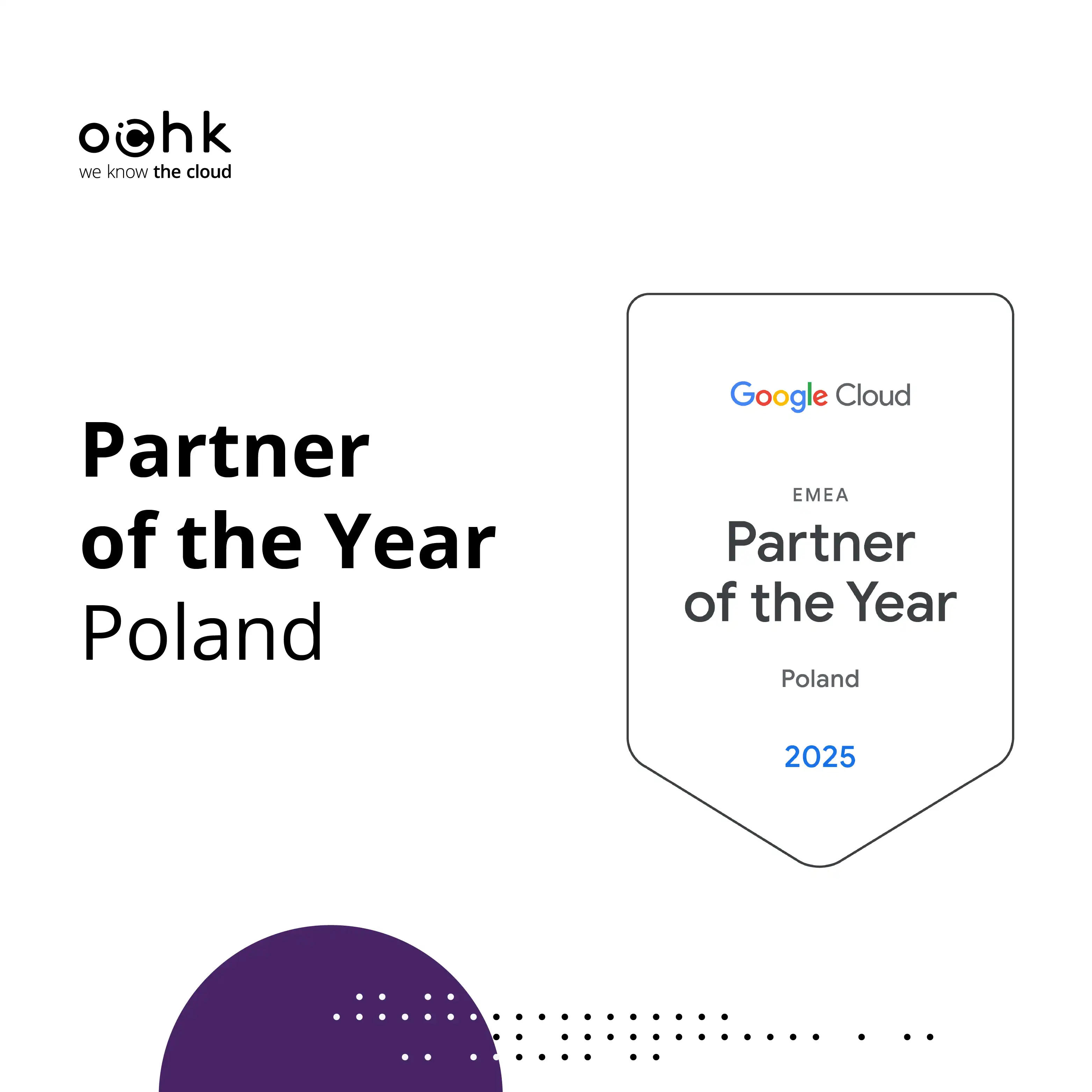 OChK with 2025 Google Cloud Country Partner of the Year Award