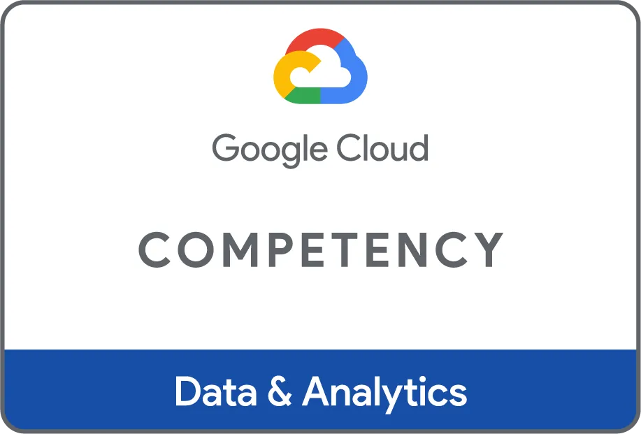 Google Cloud Data and Analytics Competency badge