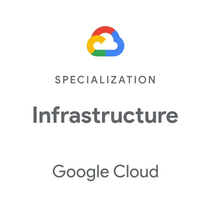 Google Cloud Infrastructure Specialization badge