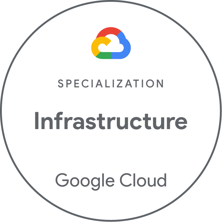 Google Cloud Infrastructure Specialization badge