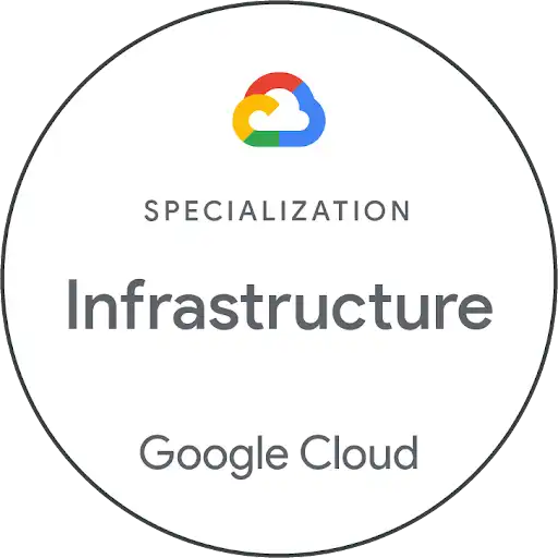 Odznaka Infrastructure Google Cloud